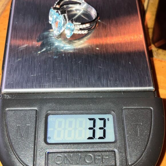 Sky Blue Topaz Sterling Silver Ring Size 5.75 - Picture 9 of 9